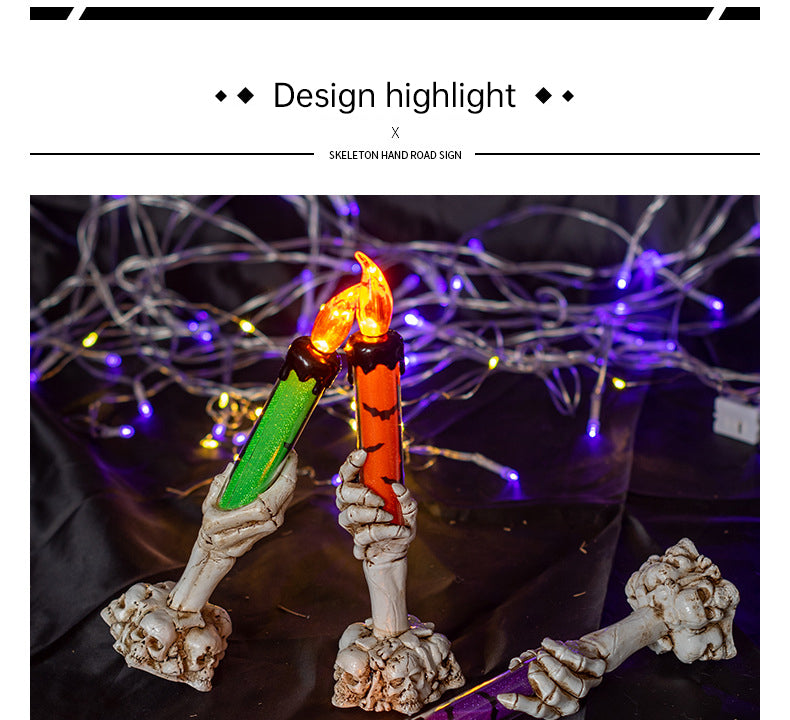 Bougie LED Crâne Larmes Halloween – Électronique Sans Fumée, Déco Maison Hantée Salle Secrète, 3 Coloris