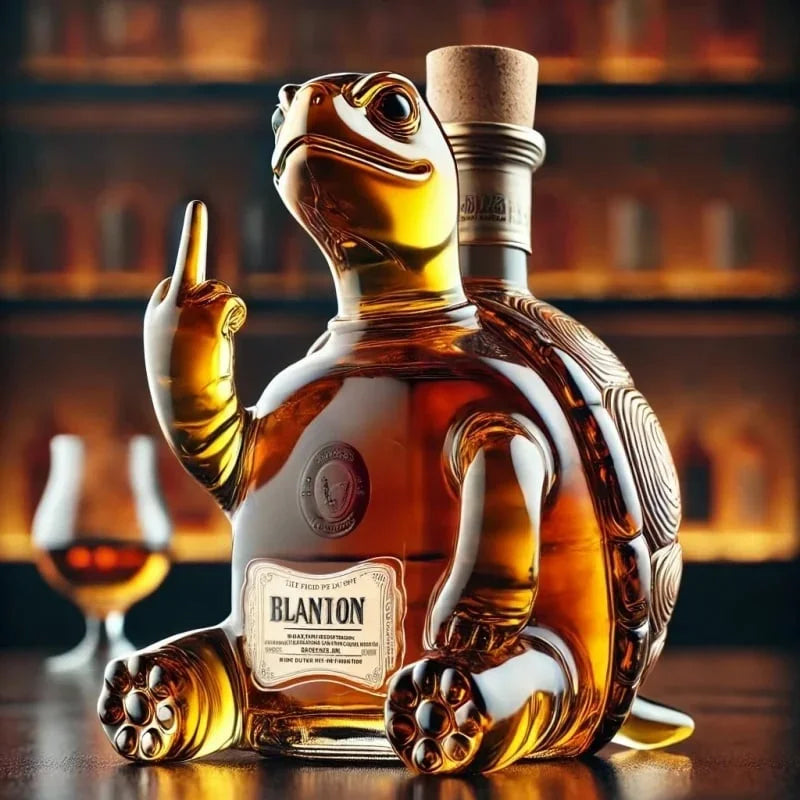 Carafe à Whisky en Verre Design Humoristique – 3 Modèles (Tortue, Bouledogue, Teckel), Bar & Déco Maison, Cadeau Original
