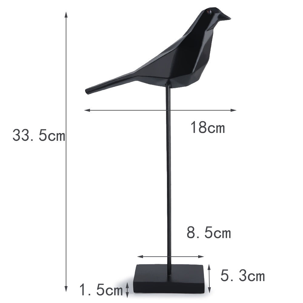 Figurine Pigeon en Résine – Décoration Maison, 2 Coloris Noir & Blanc, Style Nature