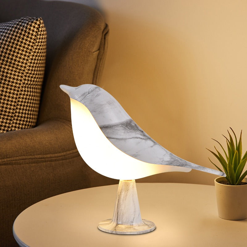 Lampe de Chevet Oiseau en Bois – Veilleuse Tactile 3 Couleurs, Décoration Chambre & Bureau, 15×21cm