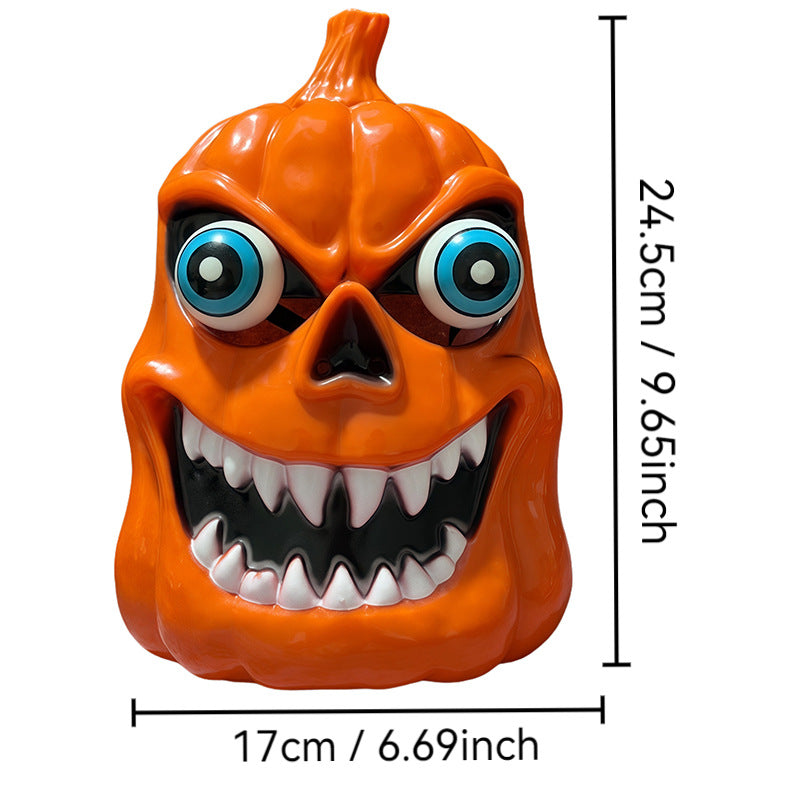 Masque Citrouille Halloween – Style Horreur Fantôme, Plastique DIY, Œil Noir ou Œil Araignée, Cosplay & Carnaval