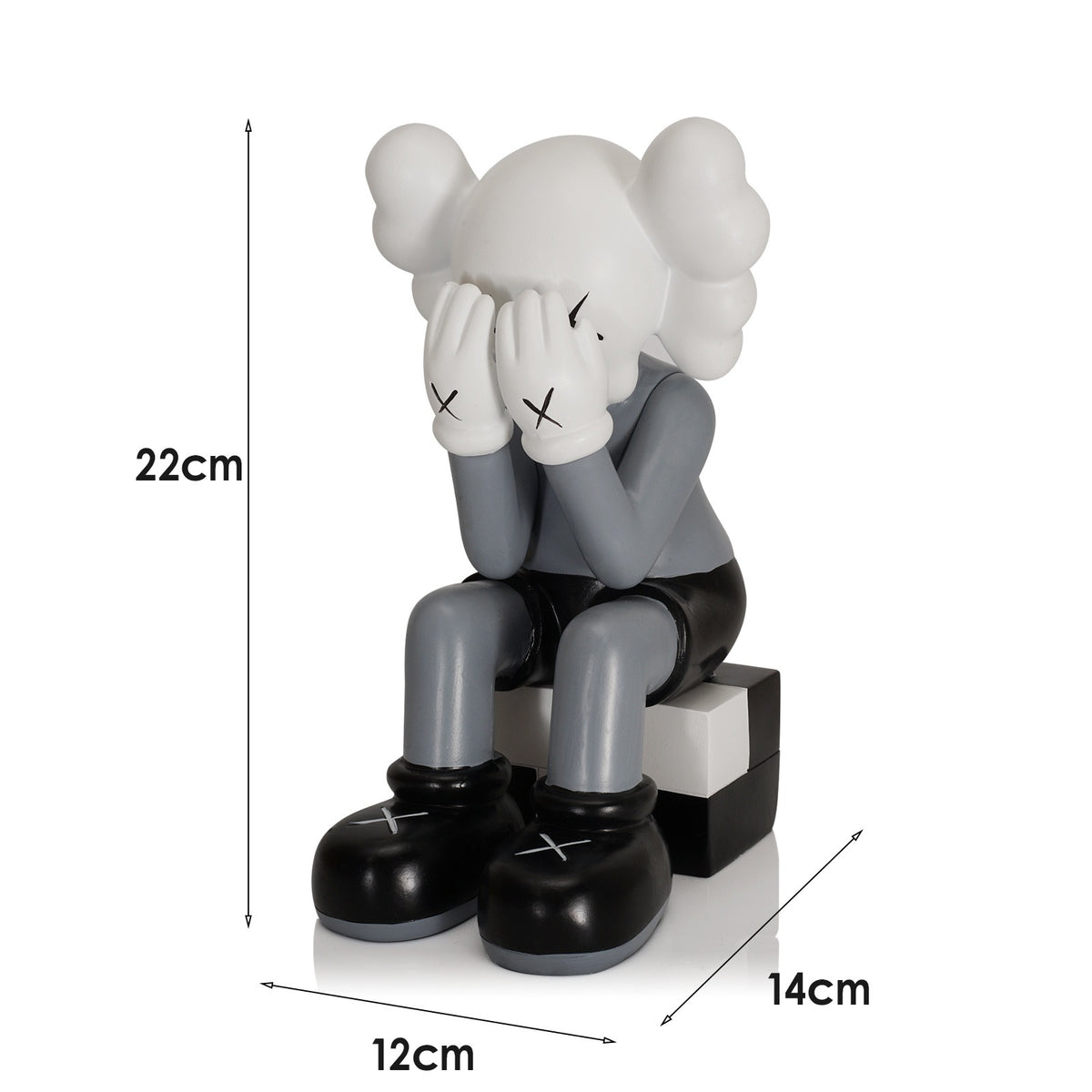 Figurine Ours Assis en Résine – Décoration Maison, 4 Coloris, Style Moderne