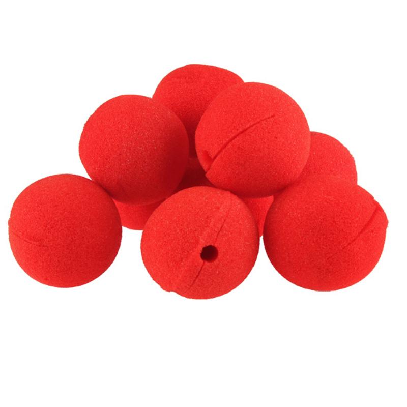 Lot de 10 Nez de Clown Rouge en Éponge – Accessoire Déguisement Halloween Carnaval Mariage Fête, Diamètre 5 cm