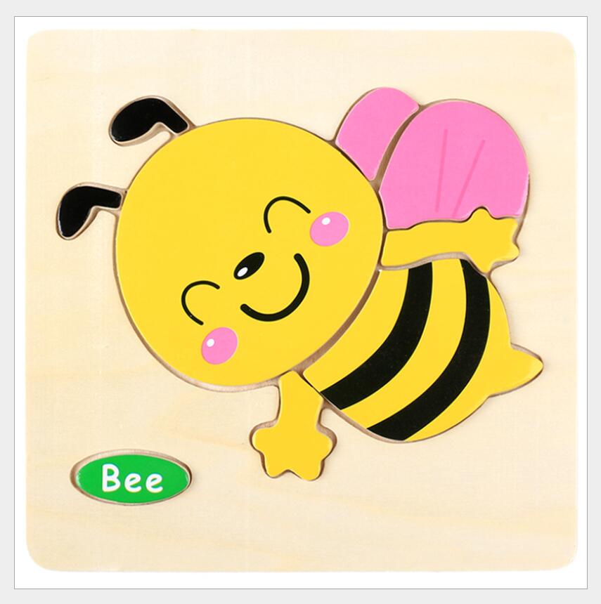 Puzzle 3D en Bois Enfant – Hélicoptère, Avion, Pompier, Tortue, Abeille, Libellule ou Papillon, Éveil Dès 3 Ans, Cadeau Enfant