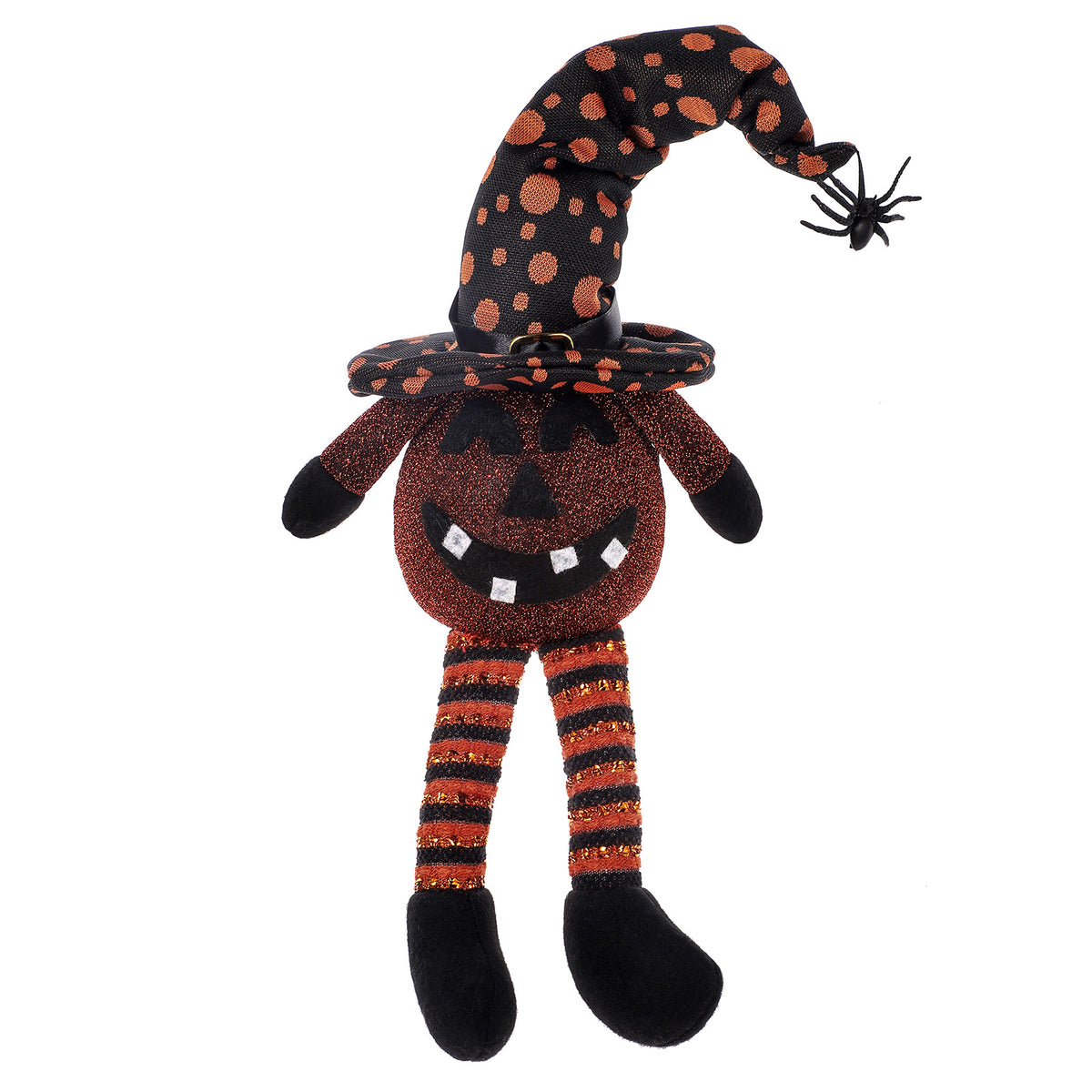 Housse Bouteille Halloween Sorcière Jambes – Chapeau Sorcier en Tissu, Déco Table Champagne & Vin, Orange ou Violet