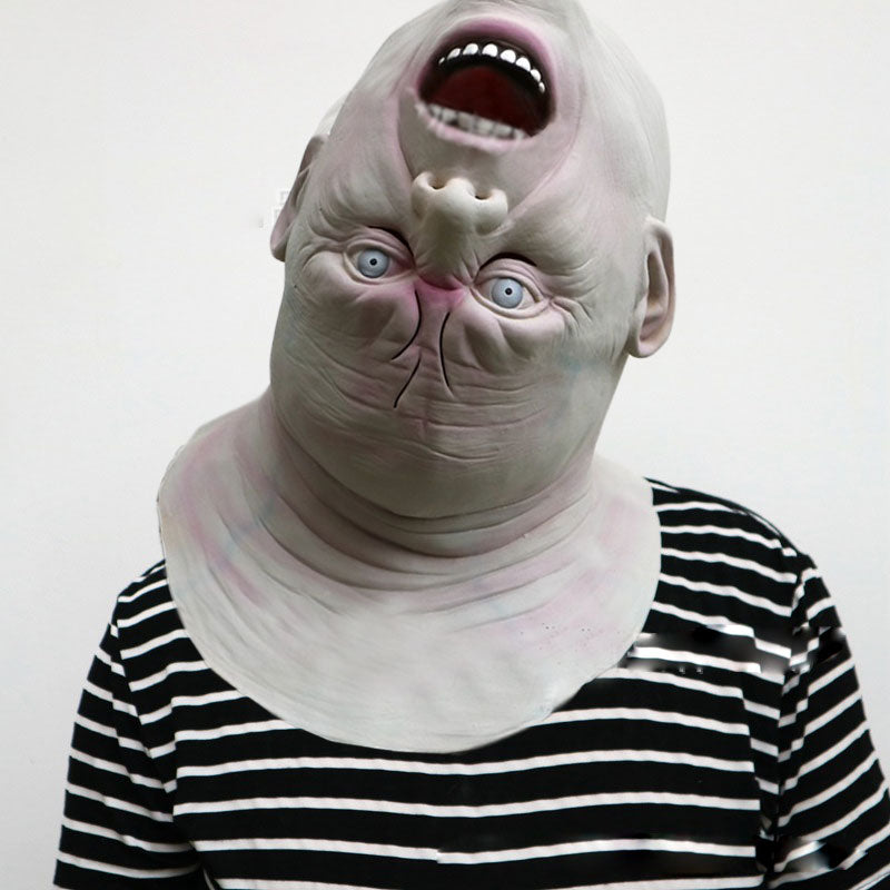 Masque Zombie Horreur Latex – Déguisement Halloween & Cosplay, Visage Ensanglanté Alien Démon, Taille Universelle Adulte