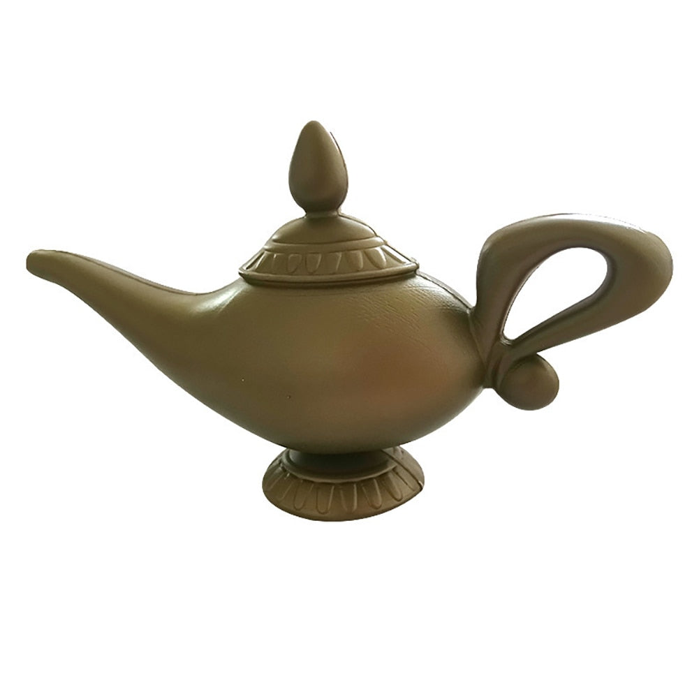 Lampe d’Aladin Accessoire Cosplay & Déguisement – Prop Plastique Doré 23 cm, Soirée Fête Halloween Carnaval