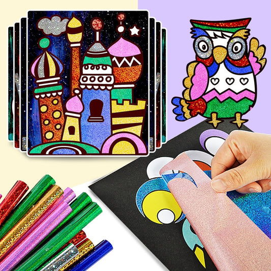 Kit Dessin Transfert Magique DIY Enfant – Peinture Cartoon 20x17cm, Jouet Éducatif Créatif, Cadeau Enfant