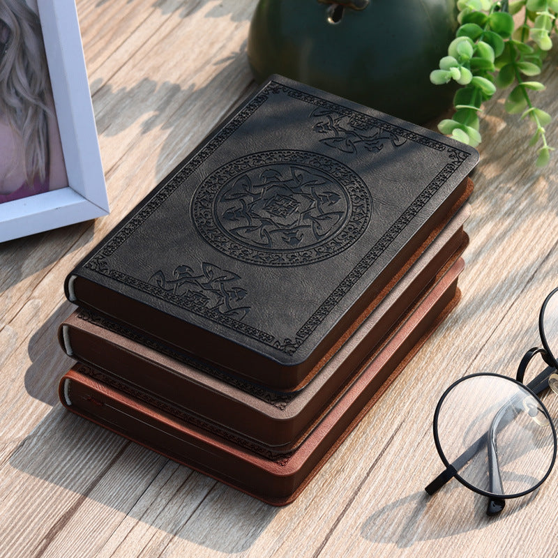 Carnet A6 Simili-Cuir – 140 Feuilles 80g, 280 Pages, 3 Coloris, Journal Intime, Cahier Bureau & Livre de Recettes