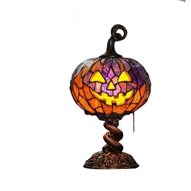 Lampe de Table Halloween Citrouille Lumineuse – Résine, Fantômes & Chauves-Souris, Décoration Intérieure, Cadeau Halloween