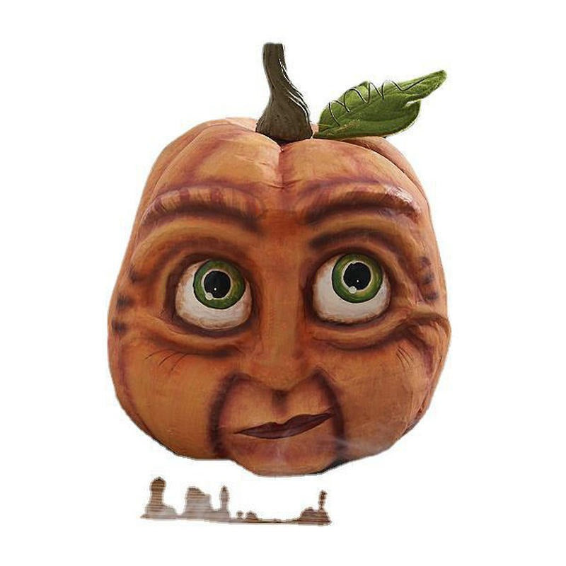 Tête de Citrouille Halloween Décoration Extérieure – Accessoire Atmosphère Fête & Jardin, 6 Modèles