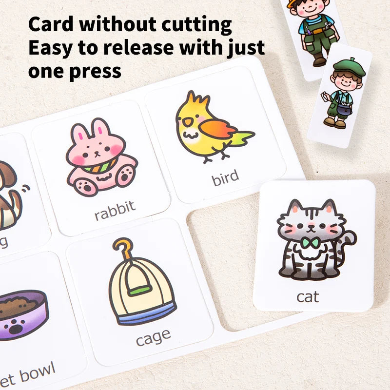 Livre Éducatif Stickers Repositionnables Thème Métiers – Jouet en Bois, Enfant 3-6 Ans
