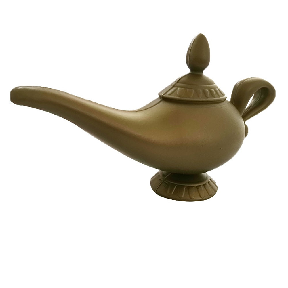 Lampe d’Aladin Accessoire Cosplay & Déguisement – Prop Plastique Doré 23 cm, Soirée Fête Halloween Carnaval