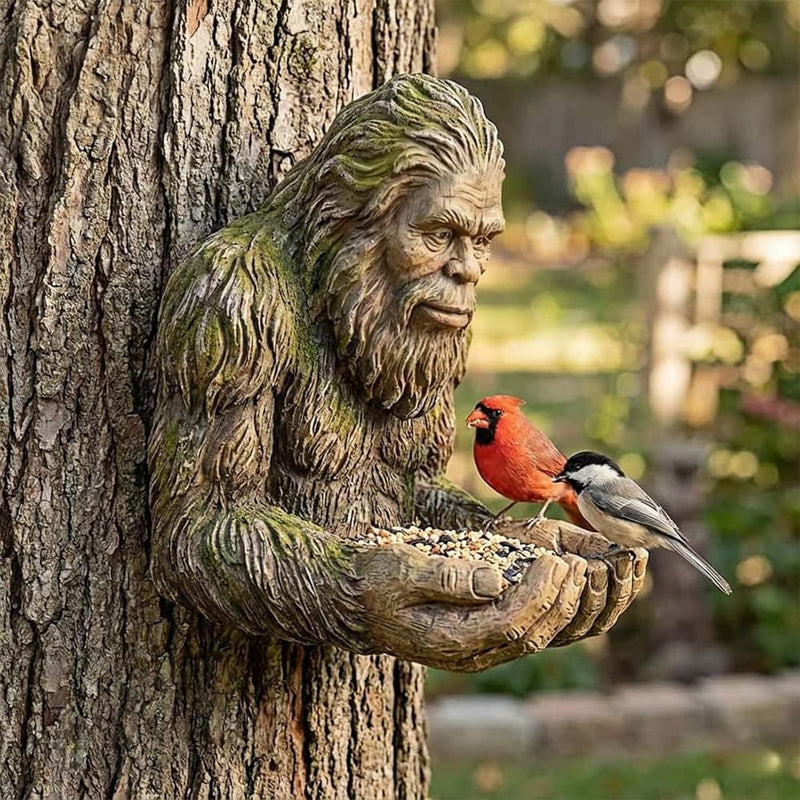 Mangeoire à Oiseaux Suspendue en Résine – Décoration Jardin Originale, 3 Designs Fantaisie