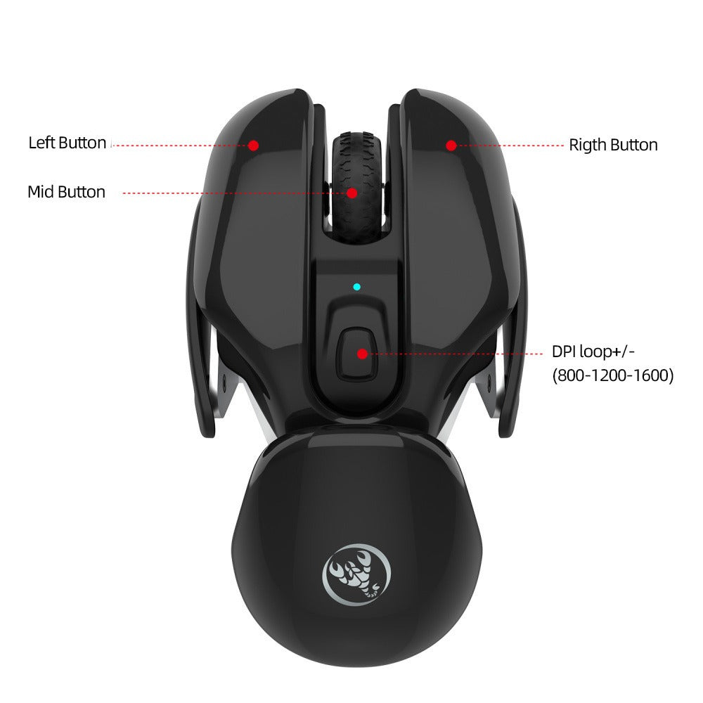 Souris Sans Fil USB Rechargeable 1600 DPI – Silencieuse, Ergonomique, Compatible PC Bureau & Laptop, Design Féminin