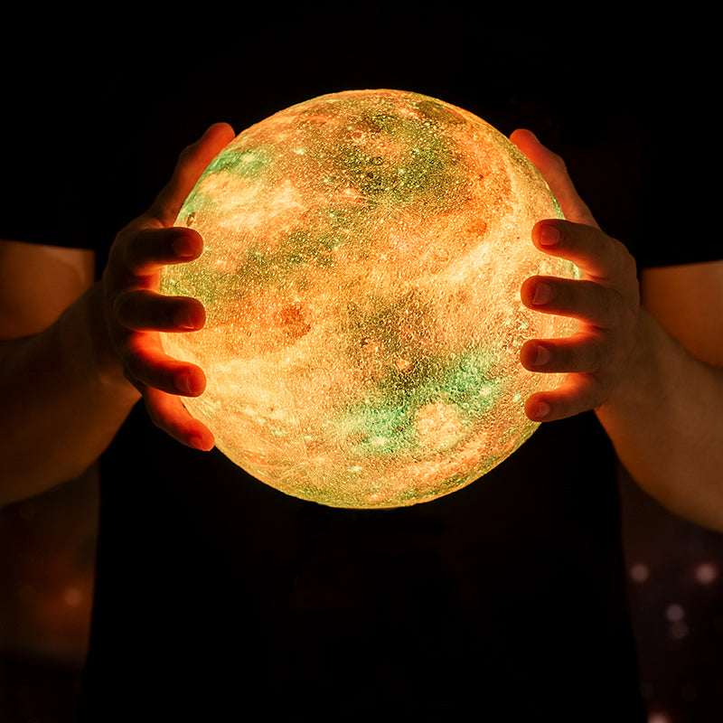 Lampe Galaxie 3D LED – 16 Couleurs & Télécommande, Veilleuse Lune Étoiles USB, 15 ou 20cm, Cadeau