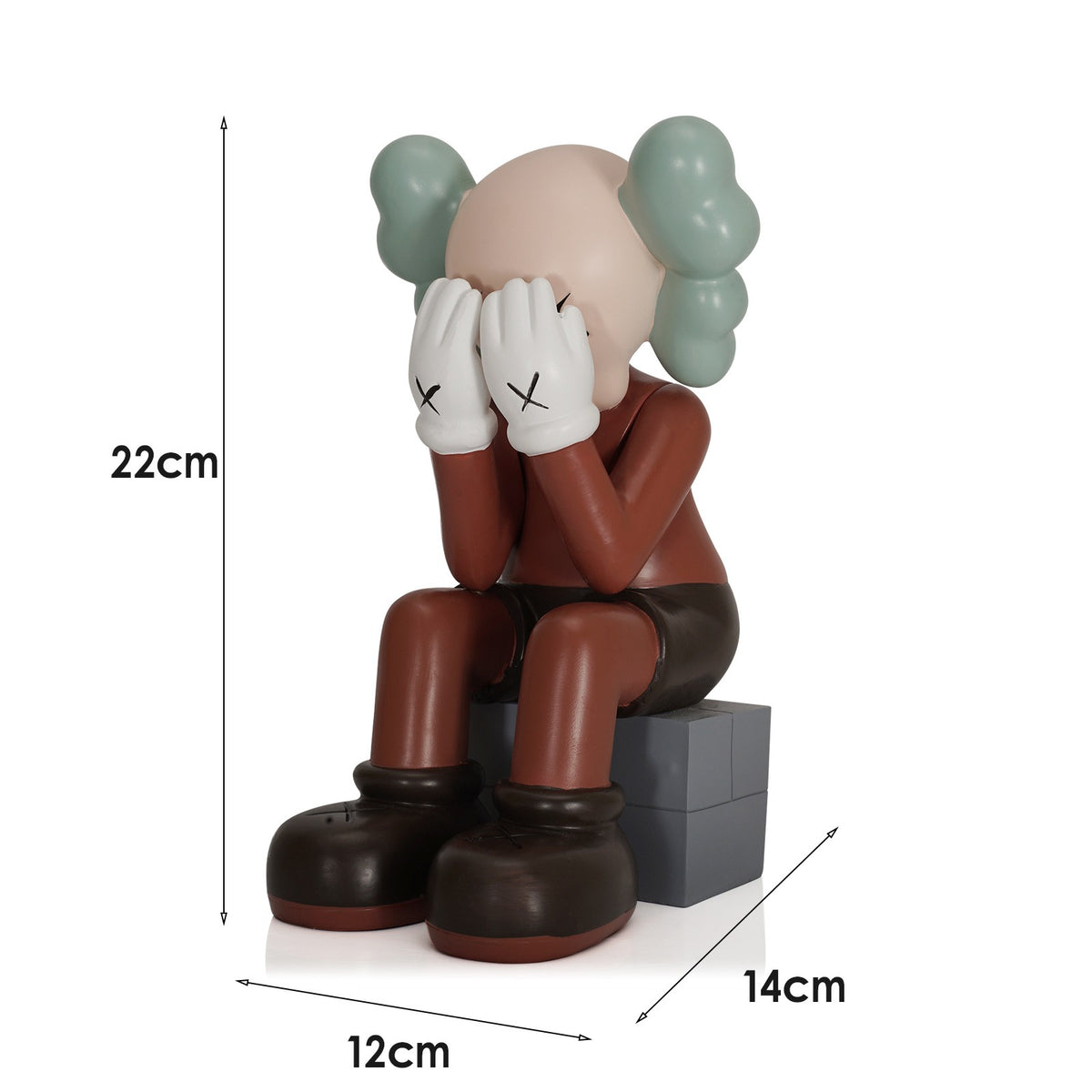 Figurine Ours Assis en Résine – Décoration Maison, 4 Coloris, Style Moderne