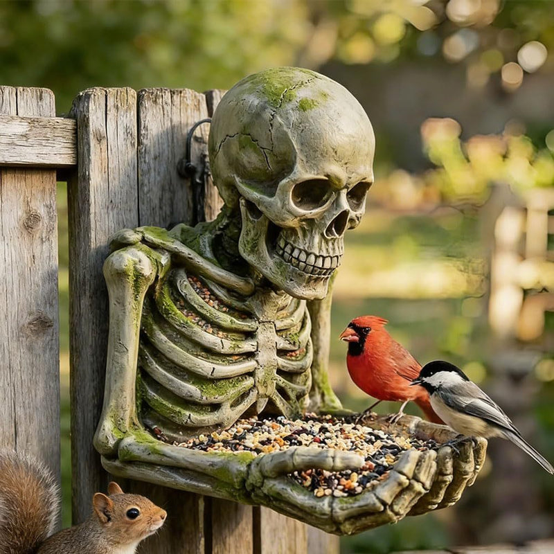 Mangeoire à Oiseaux Suspendue en Résine – Décoration Jardin Originale, 3 Designs Fantaisie