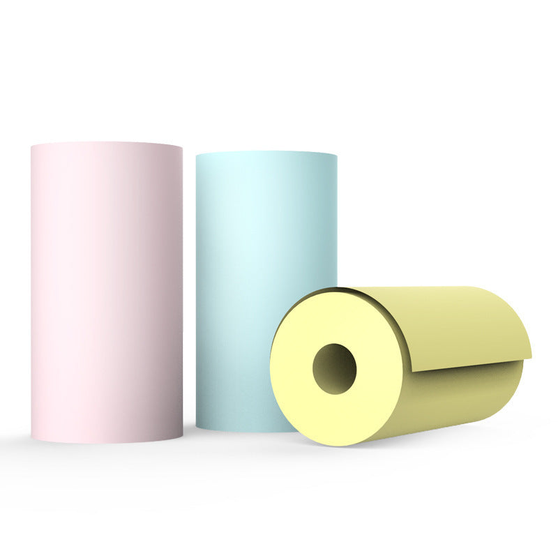 Mini Imprimante Thermique Portable Bluetooth Sans Encre – Photo & Étiquettes, 203 DPI, iOS & Android, Rose ou Bleu + Papier