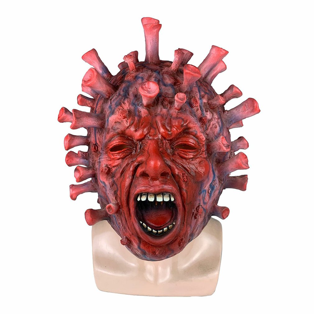Masque Virus Horreur Latex – Déguisement Halloween & Cosplay Monstre Tête Entière, 3 Coloris