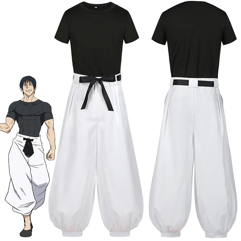 Costume Cosplay Jujutsu Kaisen – Toji Fushiguro & Satoru Gojo, Tissu Jacquard, Tailles S à XL, Halloween & Carnaval
