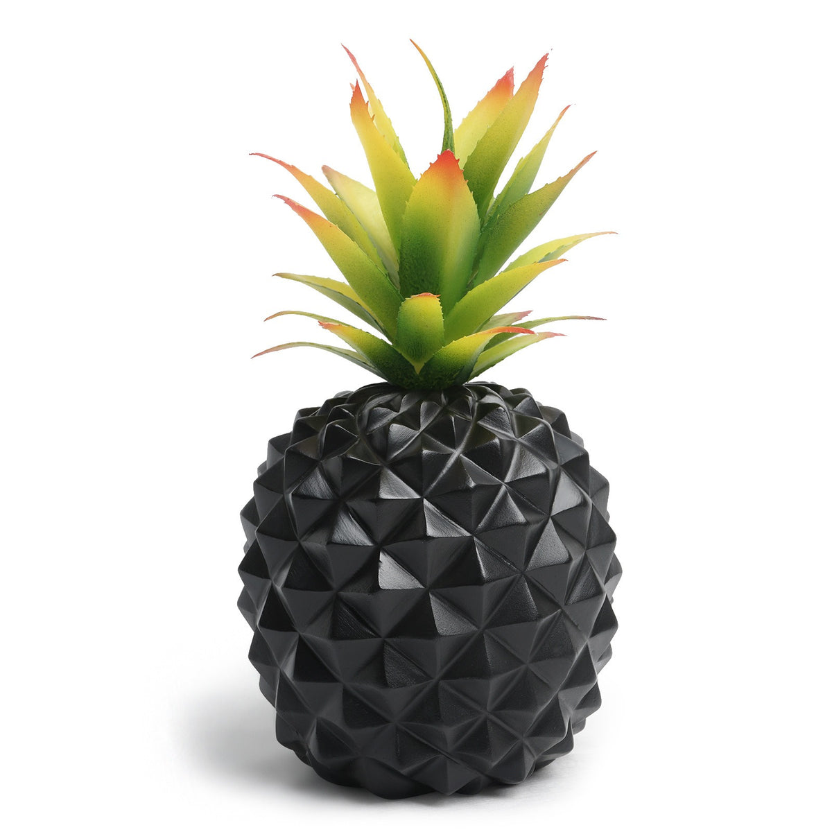 Ananas Décoratif Noir en Résine – Figurine Plante Artificielle, Déco Bureau Salon Bibliothèque, Cadeau Original