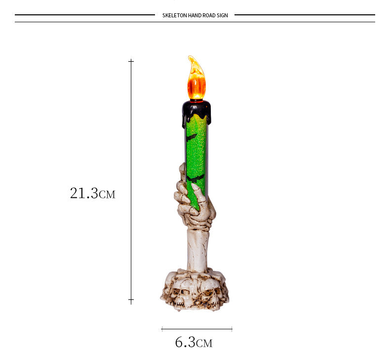 Bougie LED Crâne Larmes Halloween – Électronique Sans Fumée, Déco Maison Hantée Salle Secrète, 3 Coloris
