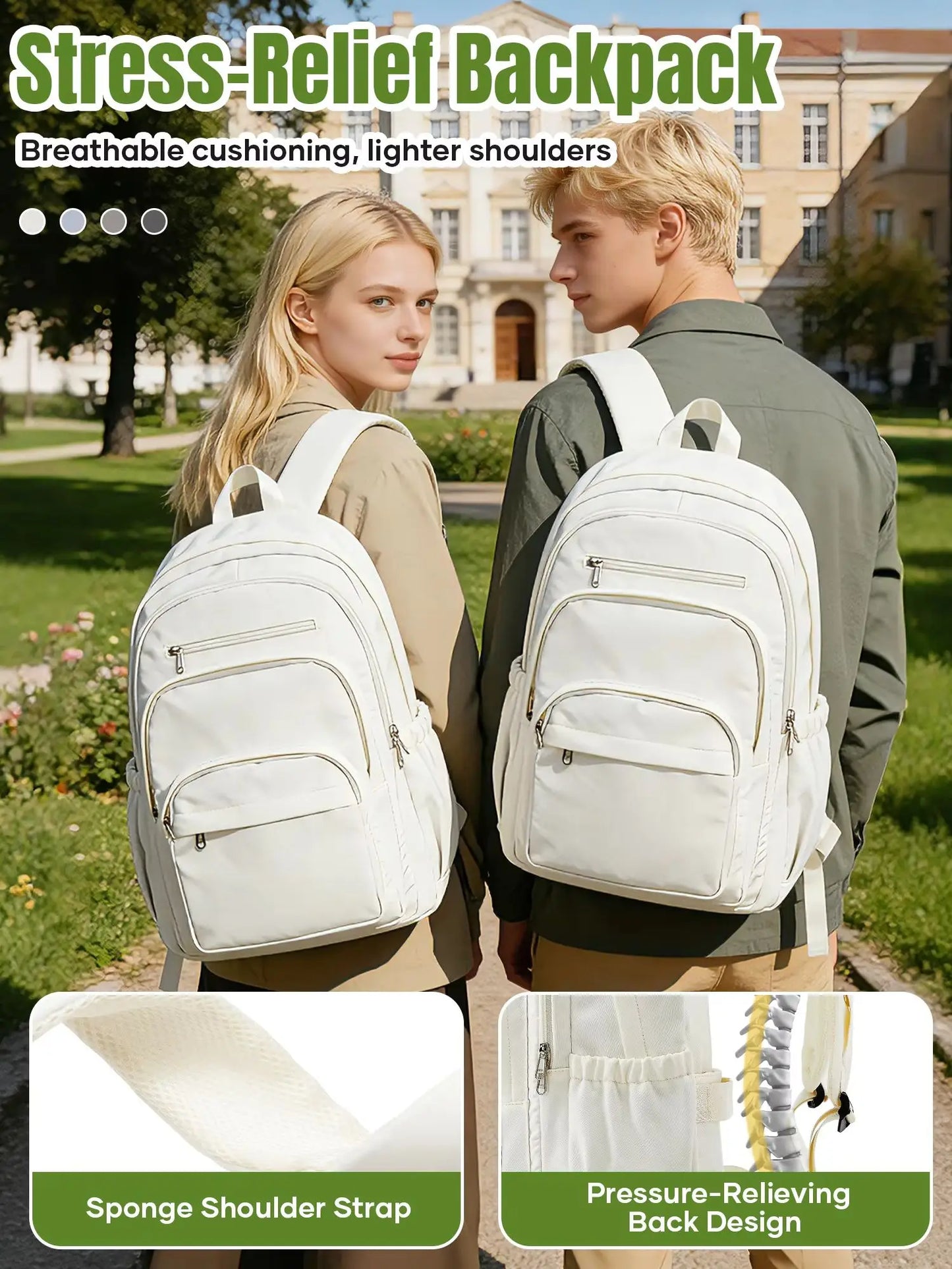 Sac à Dos Imperméable Style INS – Grande Capacité, Collège & Lycée, 4 Coloris