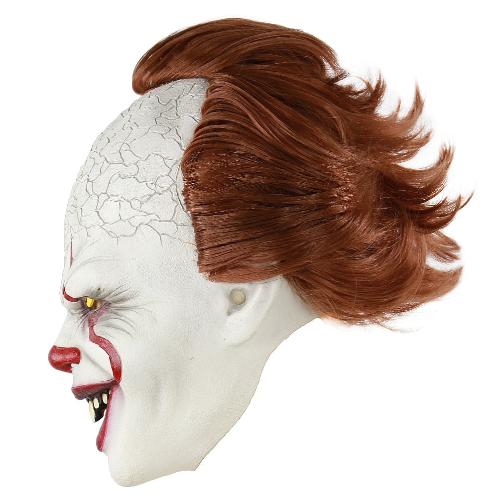Masque Pennywise – Déguisement Halloween Clown Horreur « Ça » Stephen King, Latex Éco, Taille Universelle