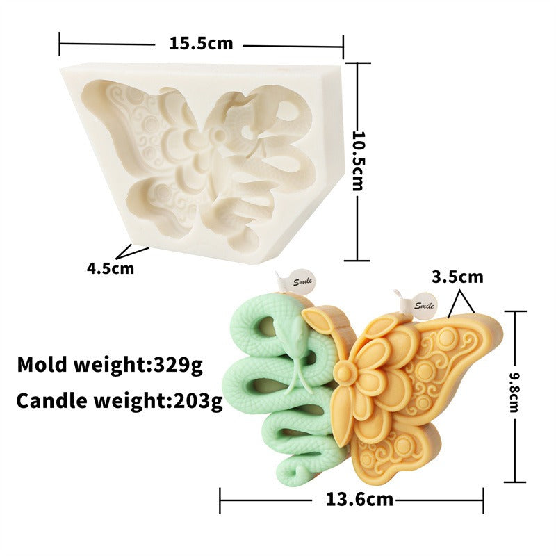 Moule Silicone Bougie & Gâteau – 2 Motifs Fleurs ou Squelette, Blanc Cassé, Déco Halloween & Loisirs Créatifs