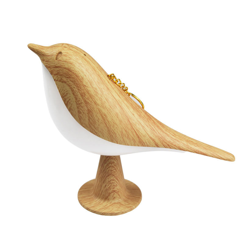 Lampe de Chevet Oiseau en Bois – Veilleuse Tactile 3 Couleurs, Décoration Chambre & Bureau, 15×21cm