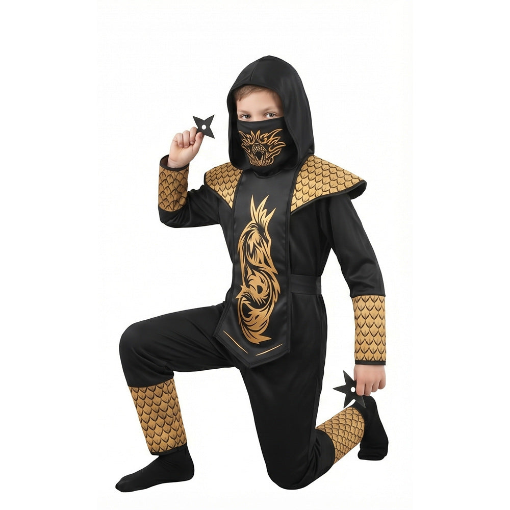 Costume Ninja Japonais Enfant – Déguisement Halloween & Cosplay Anime, Tailles SàL (104–152cm)