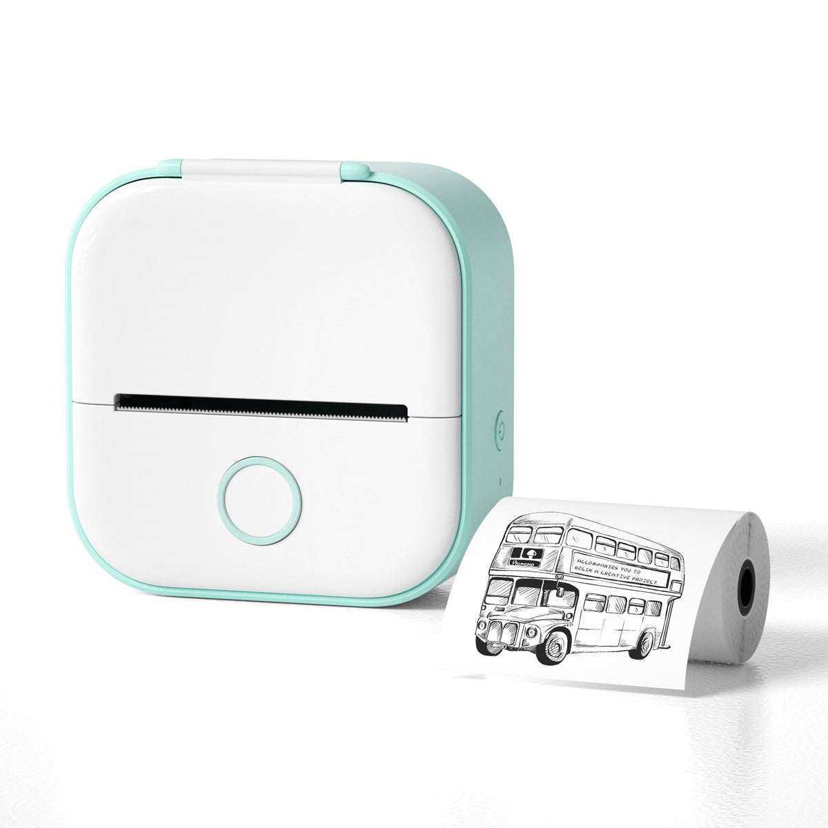 Mini Imprimante Thermique Bluetooth Portable – T02, 6 Coloris, Papier 53x30mm, Batterie Lithium, Étiquettes & Photos