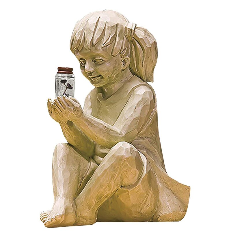 Figurine Enfant en Résine Phosphorescente – Statuette Garçon ou Fille, Décoration Jardin & Maison