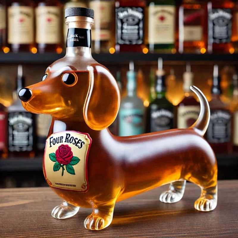 Carafe à Whisky en Verre Design Humoristique – 3 Modèles (Tortue, Bouledogue, Teckel), Bar & Déco Maison, Cadeau Original