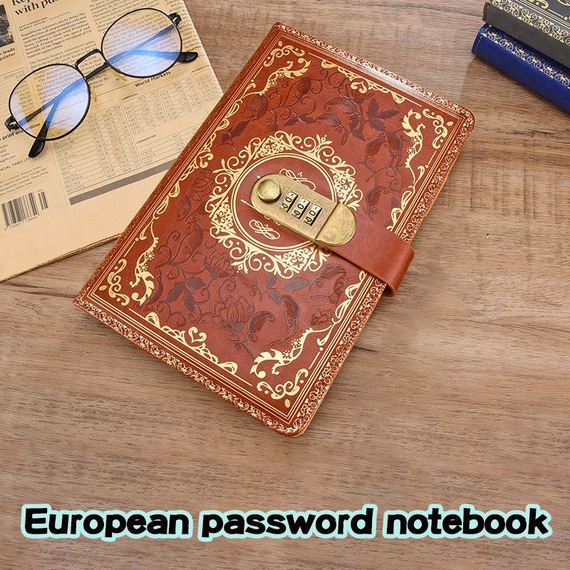 Journal Intime à Cadenas – Cuir PU, Verrou À Combinaison, 100 Feuilles, Format A5 – 6 Coloris