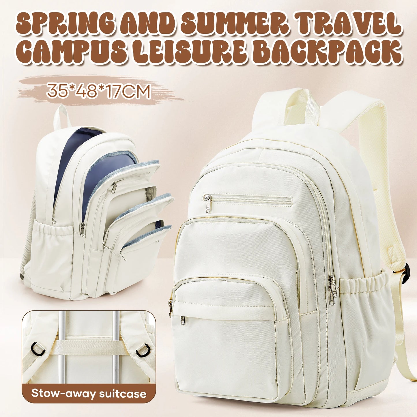 Sac à Dos Imperméable Style INS – Grande Capacité, Collège & Lycée, 4 Coloris