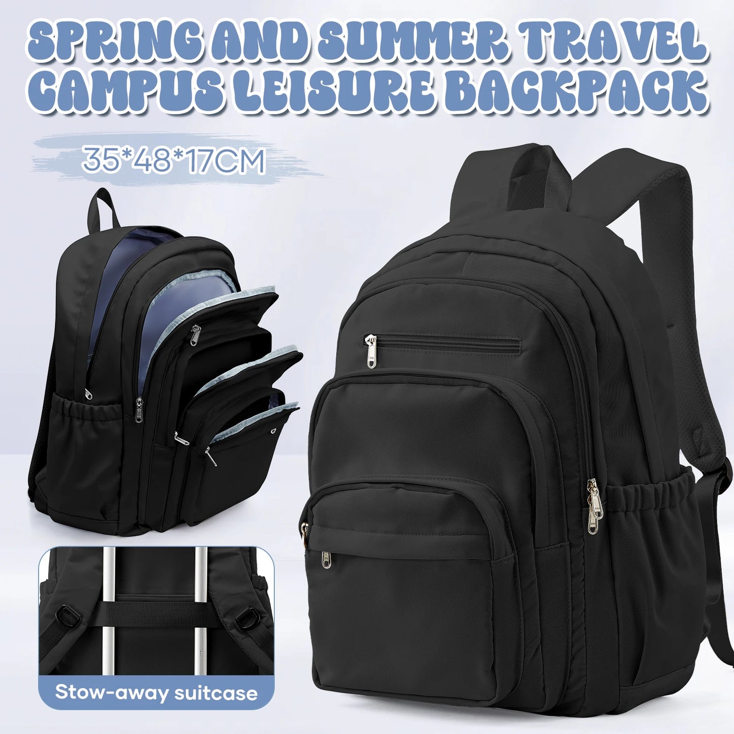 Sac à Dos Imperméable Style INS – Grande Capacité, Collège & Lycée, 4 Coloris