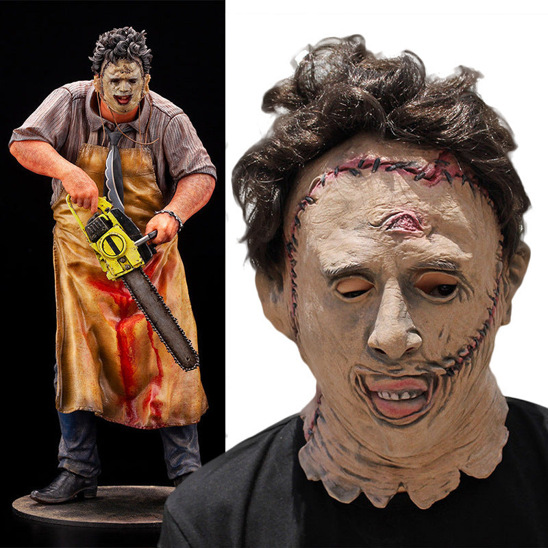 Masque Leatherface – Déguisement Halloween Horreur Film Texas Chainsaw Massacre, Latex, 30x25 cm