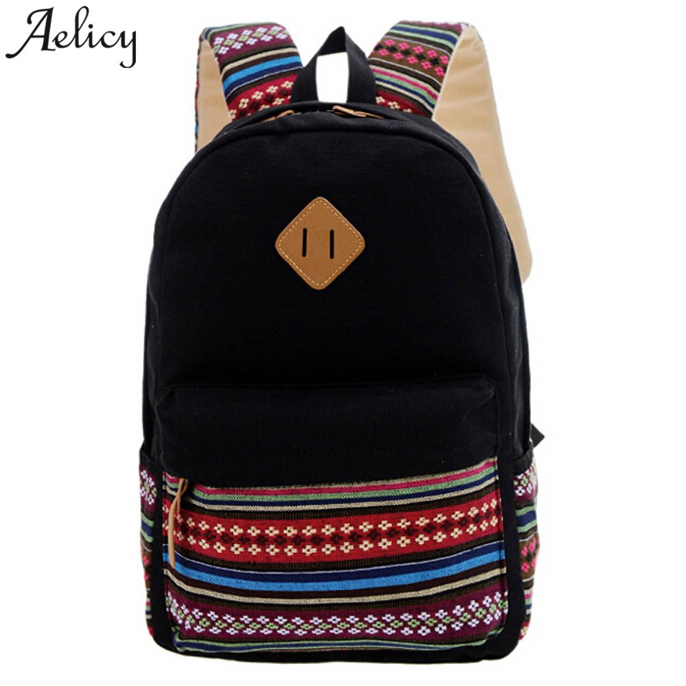 Sac à Dos Canvas Grande Capacité – Unisexe, École, Voyage & Randonnée, Noir