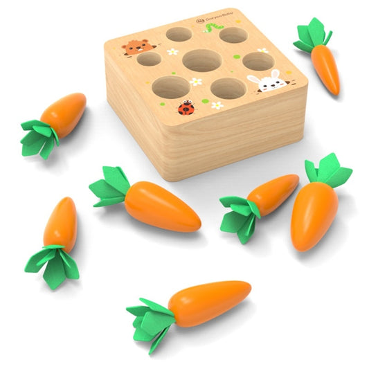 Jouet Montessori Bois – Carottes à Trier par Taille & Alvéoles, Reconnaissance Formes, Coordination Main-Œil, Cadeau Éveil Enfant