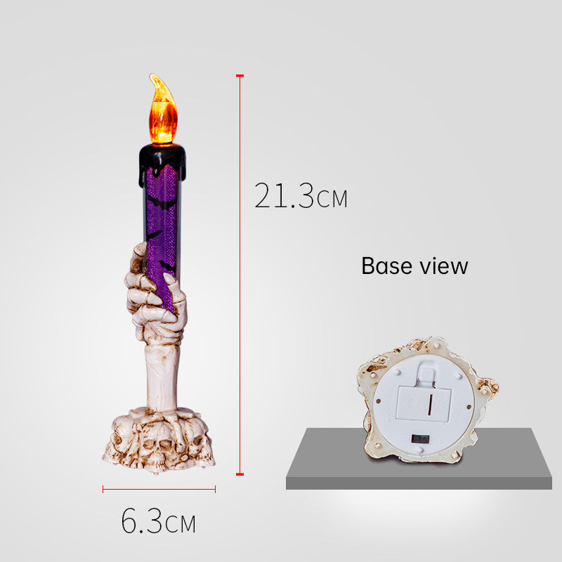 Bougie LED Crâne Larmes Halloween – Électronique Sans Fumée, Déco Maison Hantée Salle Secrète, 3 Coloris