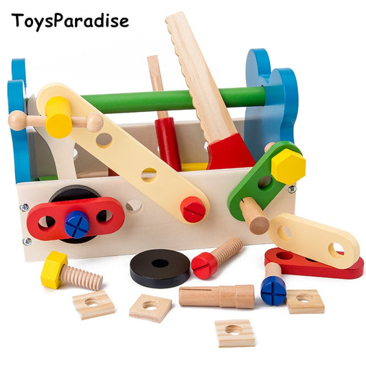 Boîte à Outils Jouet en Bois Enfant – Jeu d’Imitation Animal (Singe, Koala ou Grenouille), Développement Éducatif