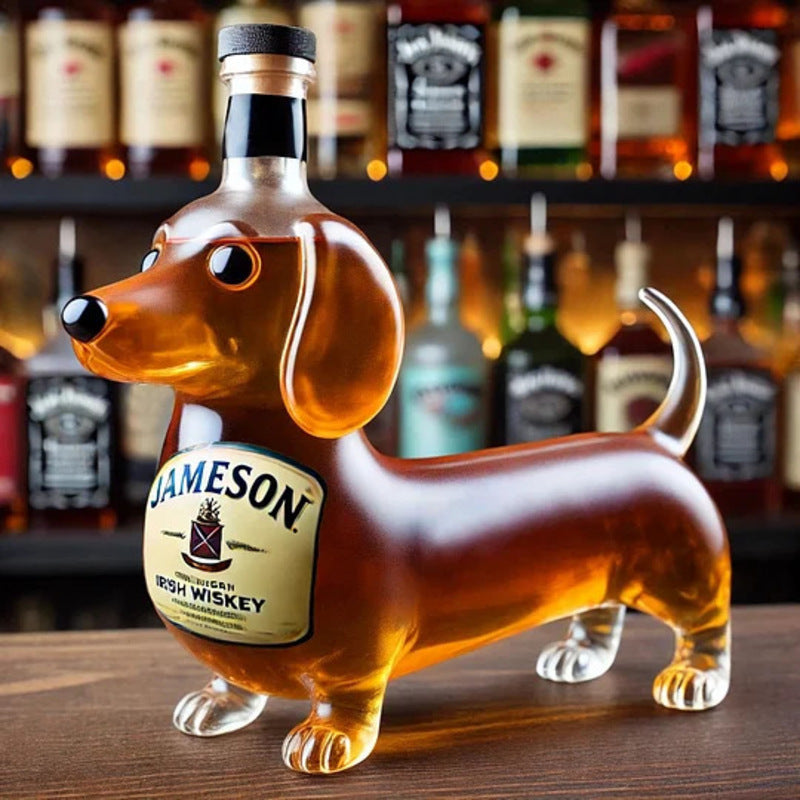Carafe à Whisky en Verre Design Humoristique – 3 Modèles (Tortue, Bouledogue, Teckel), Bar & Déco Maison, Cadeau Original