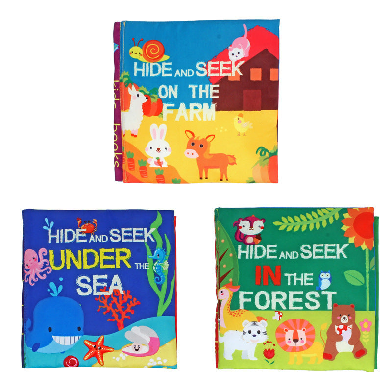 Livre Sensoriel 3D en Tissu Lavable pour Bébé 0-3 ans – Indestructible & Éveil | 9 Thèmes