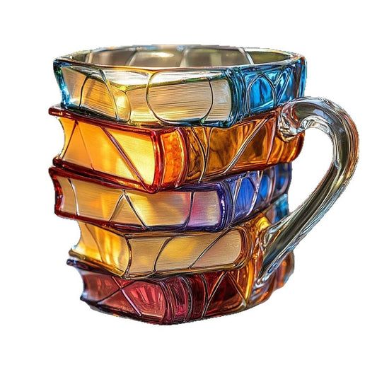 Tasse Originale Pile de Livres Colorés – Décoration & Cadeau Idéal pour Amoureux des Livres