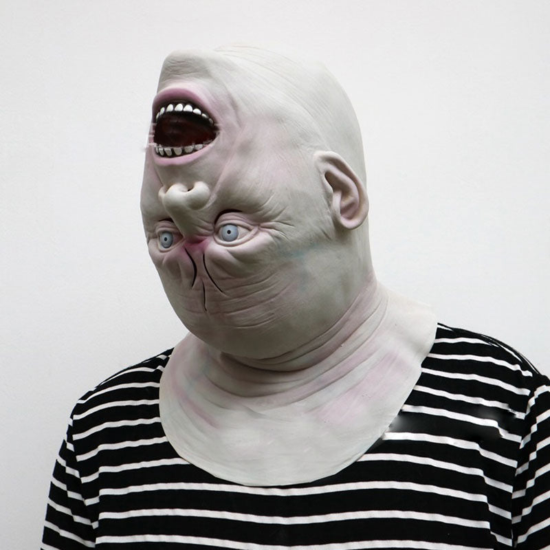 Masque Zombie Horreur Latex – Déguisement Halloween & Cosplay, Visage Ensanglanté Alien Démon, Taille Universelle Adulte