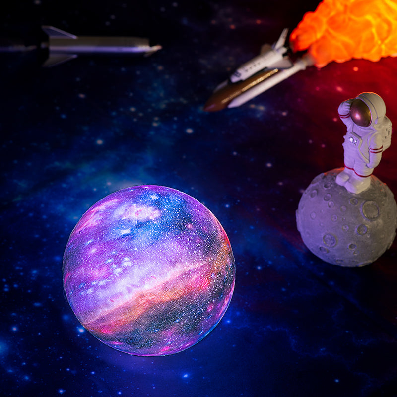 Lampe Galaxie 3D LED – 16 Couleurs & Télécommande, Veilleuse Lune Étoiles USB, 15 ou 20cm, Cadeau