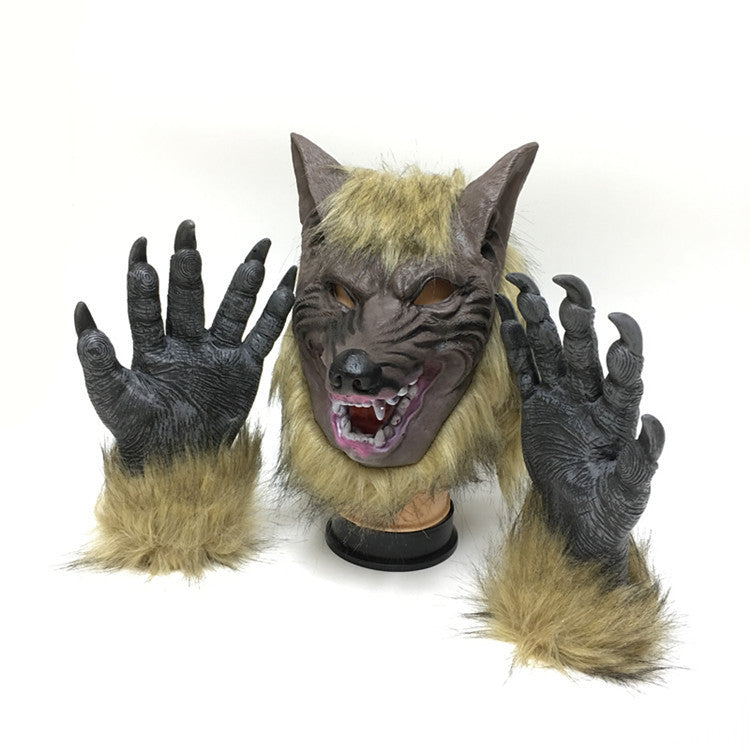 Masque Loup Halloween – Déguisement Horreur & Cosplay, Caoutchouc, Tête Seule, Pattes Seules ou Set Complet