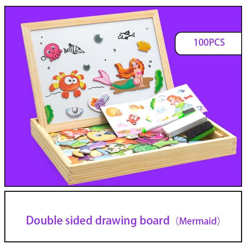 Puzzle en Bois Enfant – Animaux (105 pièces) ou Cirque (100 pièces), Multicolore, Développement Intelligence, Cadeau Enfant